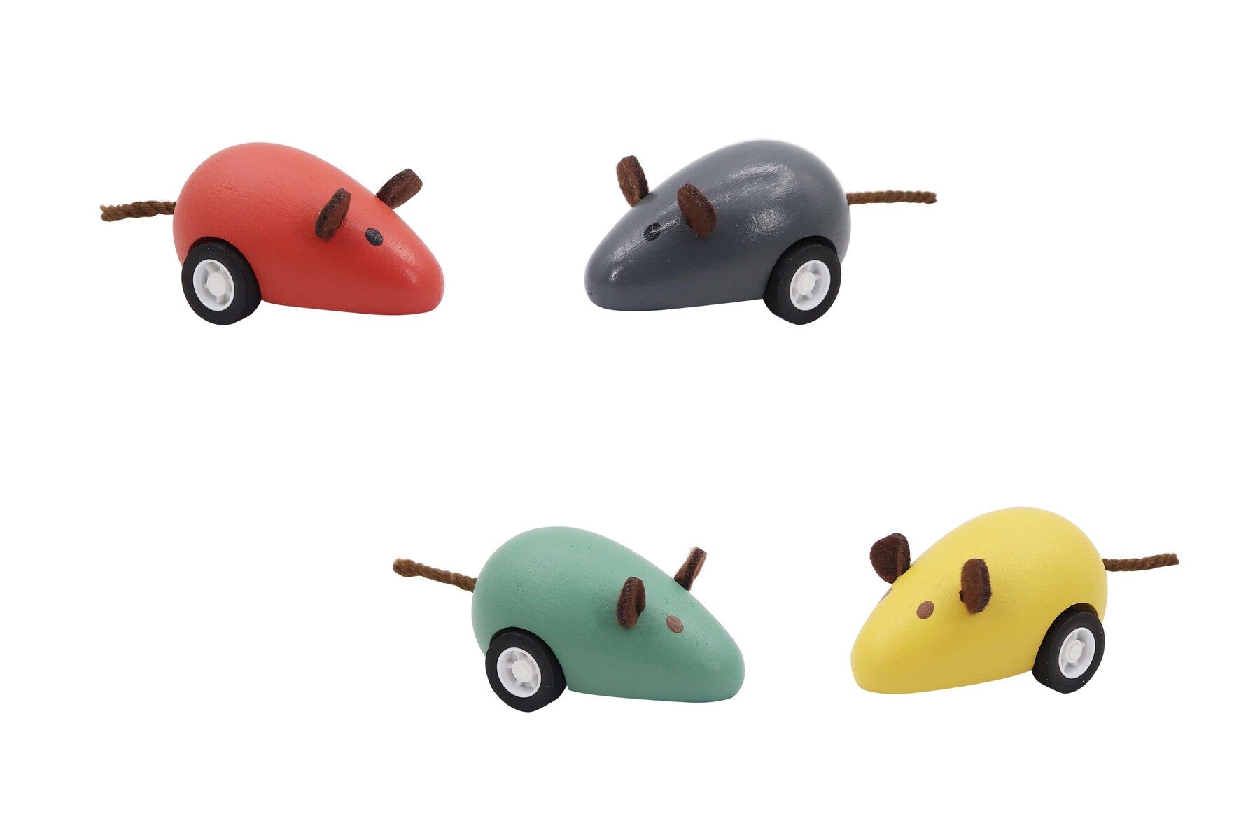 WOODEN PULL BACK MOUSE SET OF 4 - Bamboo Sprout